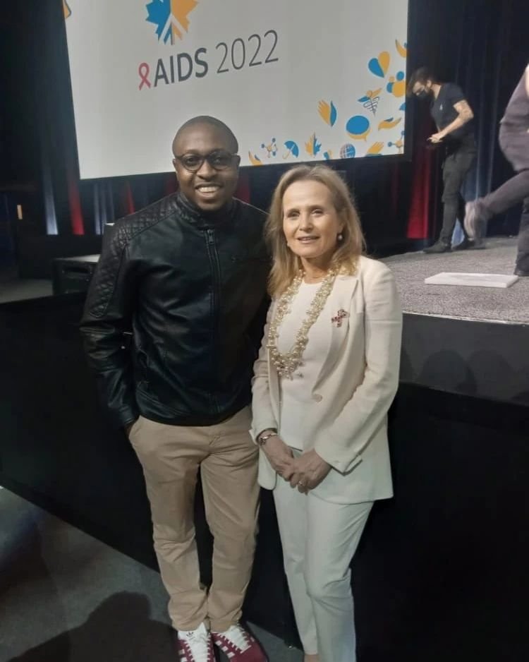 AAP and Professor Sharon Lewin at AIDS2022 (President, International AIDS Society)