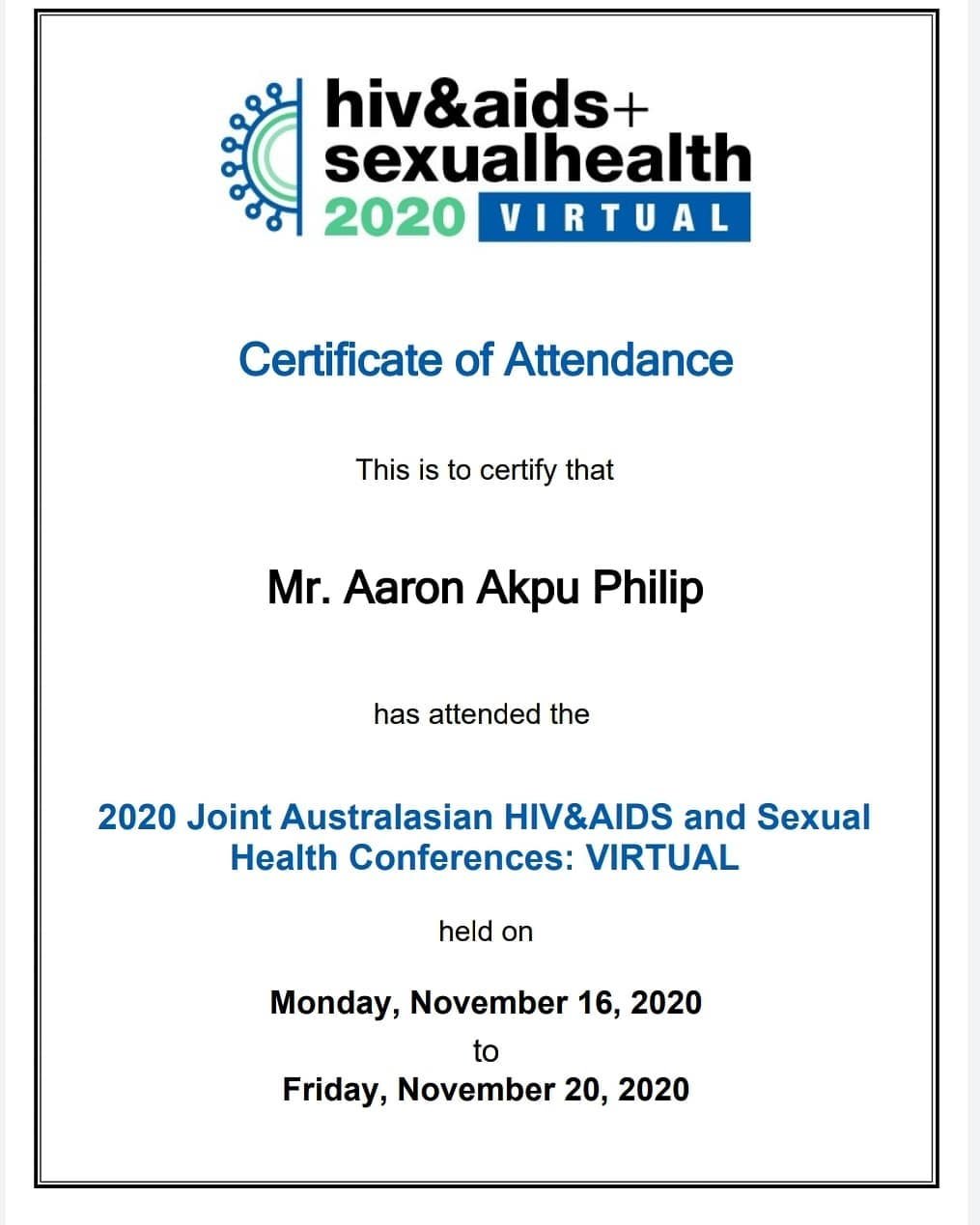 Featured image for “2020 JOINT AUSTRALASIAN HIV/AIDS AND SEXUAL HEALTH CONFERENCES: VIRTUAL (16 NOV- 20 NOV 2020)”